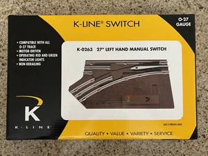 K-Line switch - K-0263 27" Left Hand Manual Switch NIB - Picture 1 of 4