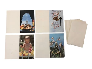 4 VECCHI BIGLIETTI DI AUGURI VINTAGE PASQUA E COMPLEANNO CM 16 X 13,5 - Picture 1 of 2