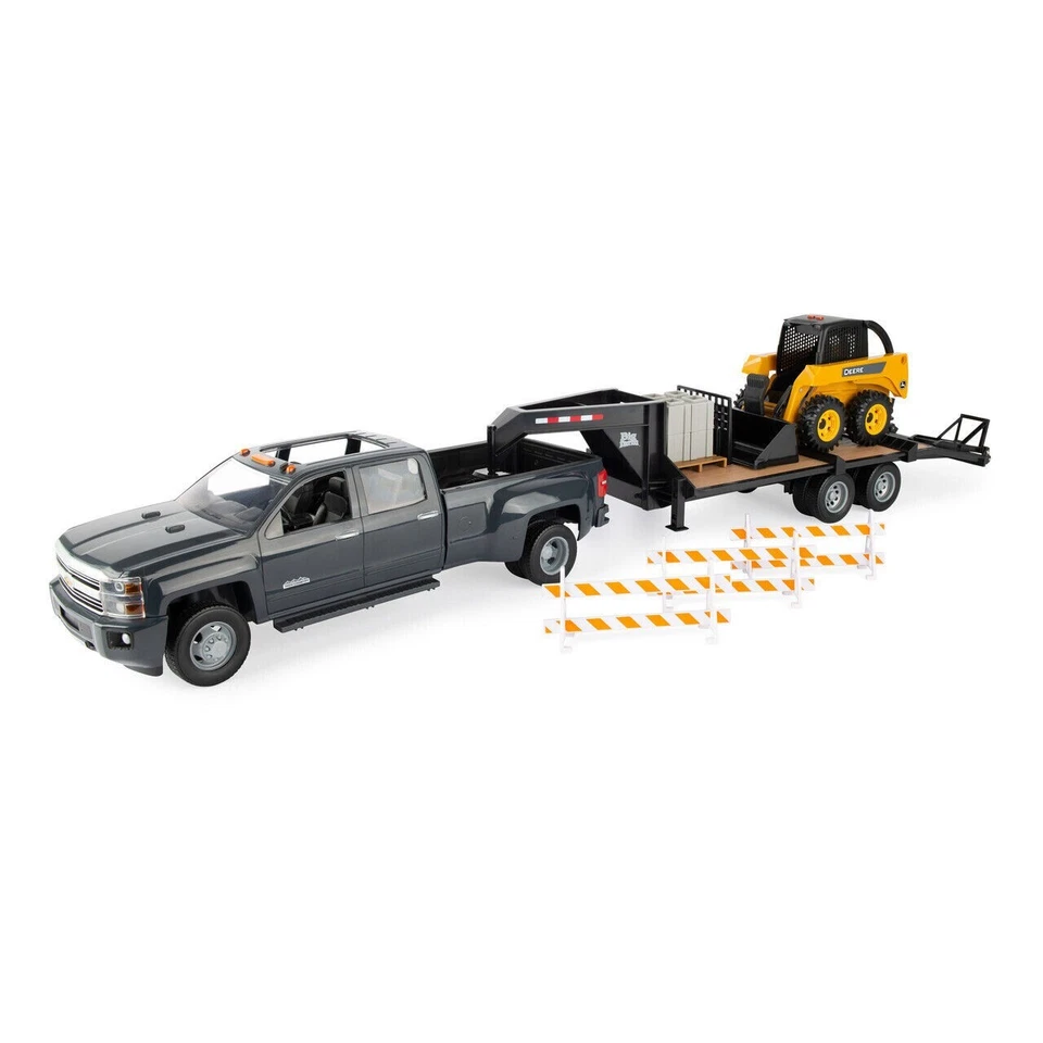 Conjunto de construção John Deere Big Farm 1:16 com Skid Loader, Chevy Silverado 47347 - Imagem 1 de 1