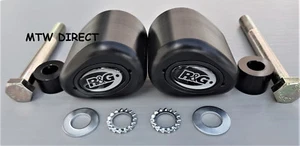 Honda CBR1000RR Fireblade 2008-2018 R&G RACING BLACK AERO CRASH BOBBINS BUNGS - Picture 1 of 6