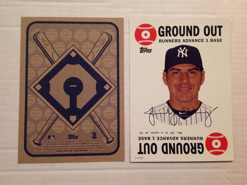 JACOBY ELLSBURY #26 Yankees MVP #ed/99 made 2015 topps 5x7 Archives 1968 Retro - Image 1 of 1