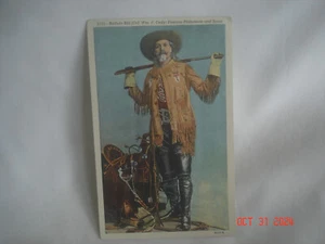 NICE Vintage BUFFALO BILL / WM. F. CODY LINEN FINISH POSTCARD - Bild 1 von 5