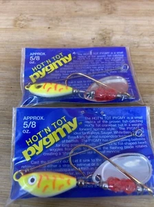 2-Storm Pre Rapala Hot'N Tot Pygmy Orange & Yellow 5/8 oz Fishing Lure NOS 90511 - Picture 1 of 2