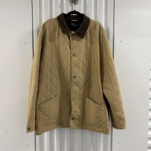 Chaqueta Polo Ralph Lauren De Colección Para Hombres Grande Acolchada Granero Tareas Caza Tostado - Imagen 1 de 4