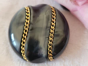 Gros bouton vintage originaux chainette gris doré pied 4,3 cm ref 1029 - Picture 1 of 5