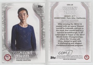 2018 US Olympic & Paralympic Team and Hopefuls Silver Vincent Zhou Rookie RC
