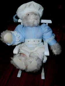 Belinda Nesler #8 Artist Mohair Teddy Bear Jointed Button Eyes Felt Hands & Feet - Bild 1 von 9