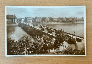 Original Postkarte 1930er Jahre - "Westminster Bridge and Saint Thomas's Hospital - Bild 1 von 2