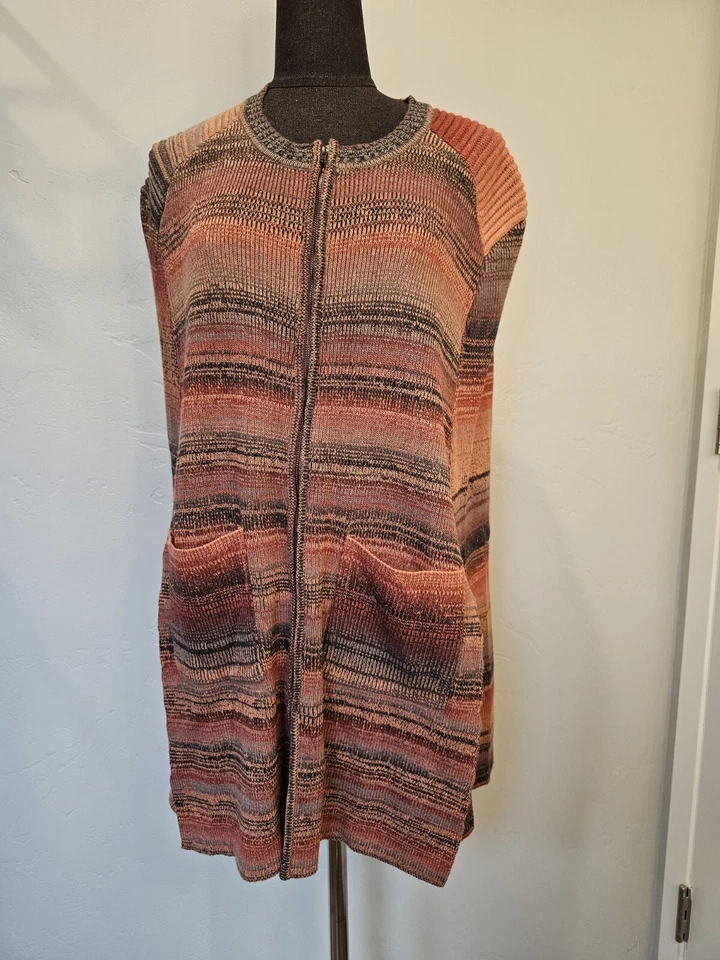 Poncho Kamana Rayas Boho Cremallera Chal Envolvente Grande Foto 1 de 4