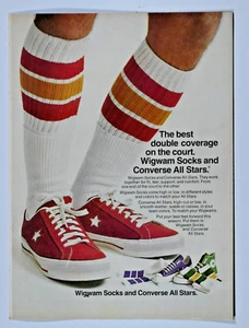 Calcetines Converse All Stars & Wigwam 1975 vintage impresión original 8,5 x 11" - Imagen 1 de 7