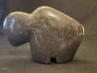 Vintage Smooth Carved Stone Buffalo Figurine Paperweight