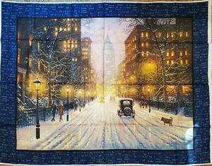 Quilt Kit Wall Hanging City Lights Panel Fabric Backing Batting Included 32 x 42 - Picture 1 of 9