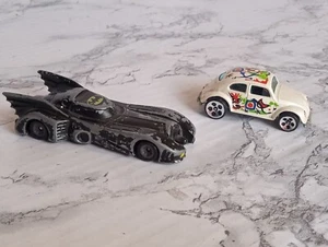 Batmobile HOT WHEELS 1989 Batman ERTL/DC Comics VTG Diecast & Volkswagen 1988 - Picture 1 of 4