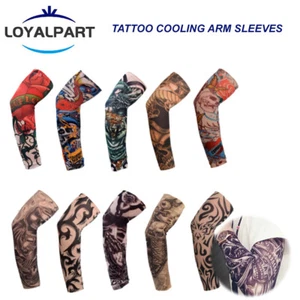 Cubierta de mangas de brazo de enfriamiento para tatuajes al aire libre 10 piezas unisex deportes protección solar UV - Imagen 1 de 12