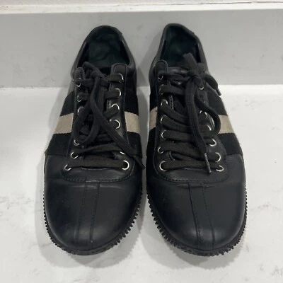 Bally Ariane Women’s EU 37E US 6.5 M Leather Black Shoes Sneakers Switzerland - Image 1 of 4