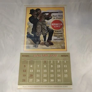 1930 Remington 2003 Reproduction Calendar  “Teach Them To Shoot-”  UMC - Picture 1 of 4