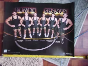 2023-2024 OFFICIAL IOWA HAWKEYES WRESTLING POSTER FREE SHIPPING PIONEER SEED - Picture 1 of 2