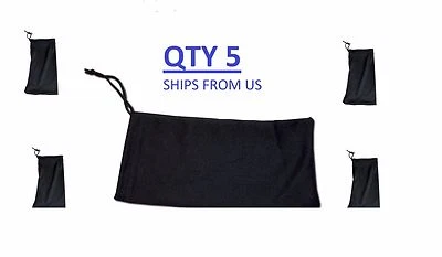 Lote de 5 bolsas antipolvo para gafas y gafas de sol es paño de limpieza de microfibra suave Foto 1 de 3