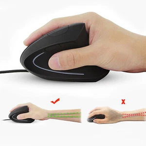 6D Ergonomic 800‑1200‑2000‑3200 Dpi Adjustable Optical Vertical Gaming Mou - Picture 1 of 13