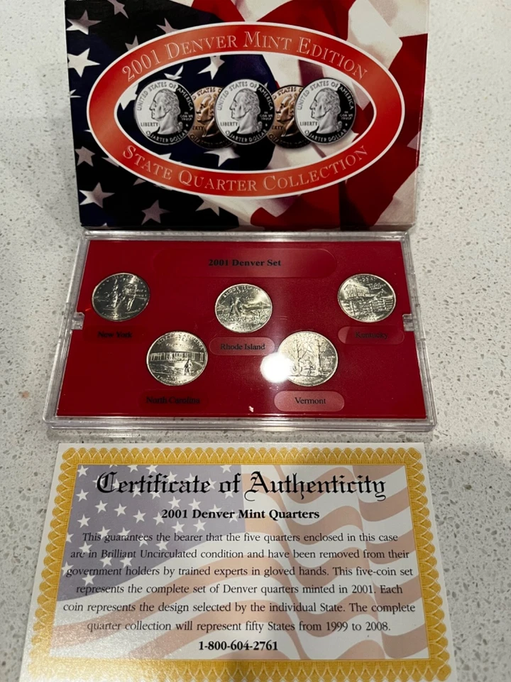 2001 Denver Mint Edition State Quarter Collection New - Image 1 of 1