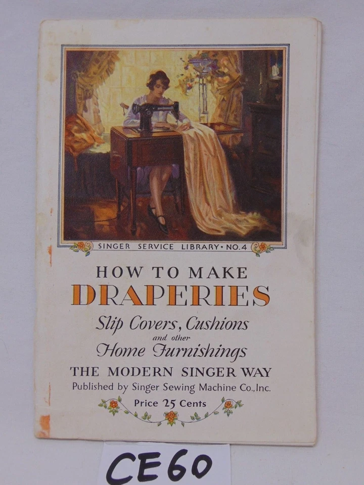 VINTAGE SEWING BOOK HOW TO MAKE DRAPERIES THE MODERN SINGER WAY  PATTERNS  - Image 1 of 4