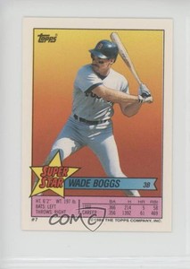 1989 Super Star Sticker Back Cards Wade Boggs Tim Burke Mike Pagliarulo HOF