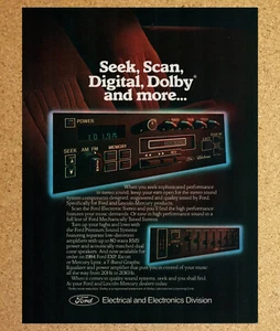 Ford Electrical Electronics Division Radio - Vtg Print Ad Ephemera Art 1984 - Picture 1 of 3