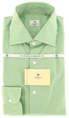 Camisa Luigi Borrelli Verde - Extra Slim - 15.5/39 - (EV912GIOSUE) Foto 1 de 4