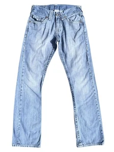 Vintage Y2K True Religion Light Wash Button Pocket Jeans Size 29 - Picture 1 of 9
