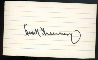 Hank Greenberg PSA DNA Coa Signed 3x5 Index Card Detroit Tigers Autograph - Image 1 of 2