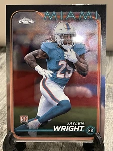 Jaylen Wright RC 2024 Topps Chrome #239 Miami Dolphins - Picture 1 of 2