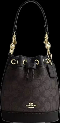 Сумка-ведро Coach Mini холщовая с логотипом. CW299 совершенно новый. Никогда не носились. Новый с Ярлыками - Изображение 1 из 4