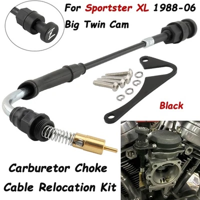 Carb Choke Cable Relocation For Harley CV40 Sportster 883 1200 XL883 XL1200 Foto 1 de 4