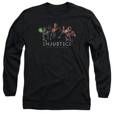 Injustice Gods Among Us Injustice League Mens Long Sleeve Shirt Black Officiall - Image 1 of 3