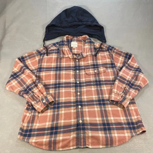 AMERICAN EAGLE superweicher Flanell Hoodie Herren XXL marine kariert Knopfleiste Hemd - Bild 1 von 10