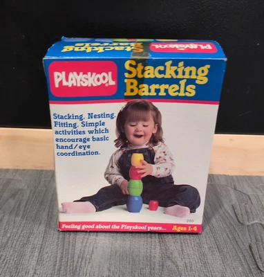 Playskool 1986 Укладка Стволов В комплекте с Коробкой Сделано в США Винтаж - Изображение 1 из 4