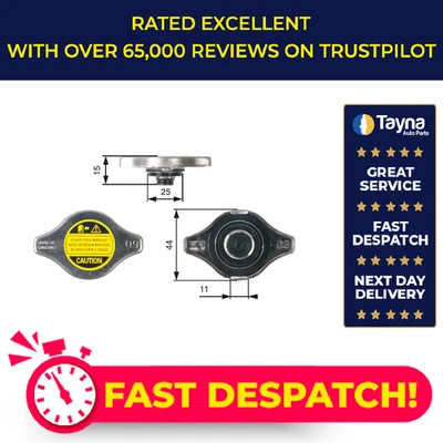 Radiator Cap fits TOYOTA STARLET 1.0 1.3 1.5D 89 to 99 Gates 164017A020 Quality - Image 1 of 4