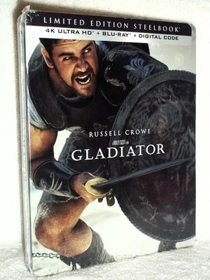 Gladiator (4K/Blu-ray, 2020 STEELBOOK) Russell Crowe historical epic action rome - Image 1 of 4