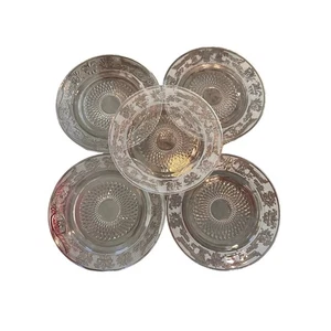 Juego de 5 platos de postre de cristal sándwich vintage de postre para almuerzo   - Imagen 1 de 6