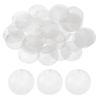 100 Stück 50 mm runde Capiz-Muscheln,natürlicher Capiz-Muschel-Scheiben-Anhänger - Bild 1 von 4