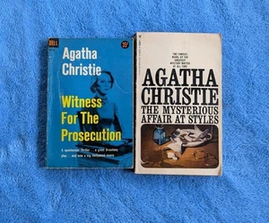AGATHA CHRISTIE 2 Paperback Book Lot Mystery Witness For The Prosection Styles - Picture 1 of 5