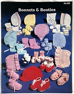 Knitting & Crochet Patterns Book Adorable Baby Bonnets & Booties 23 Projects - Picture 1 of 4