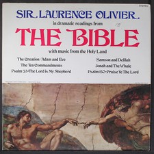 SIR LAURENCE OLIVIER: dramatic readings from the bible TESTAMENT 12" LP 33 RPM