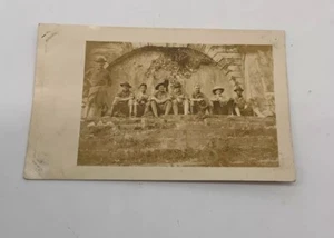 Primera Guerra Mundial o Guerra de España RPPC REAL Foto Postal Soldados Doughboy Afroamericanos - Imagen 1 de 4