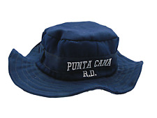 Boonie Hat Dominican Republic Punta Cana R.D. Blue Unisex Chin Strap One Size FM