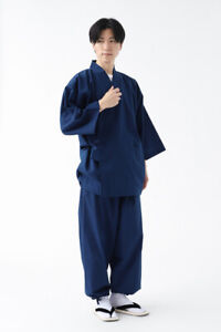Japanese Traditional Samue KURUME fabrics Clothing Relax kimono Zen cotton