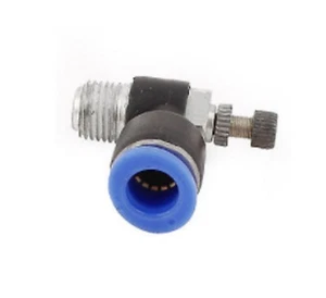 1/4" Thread 10mm pneumatic Elbow Regulator Throttle Fitting Push fit air SL10 02 - Picture 1 of 1