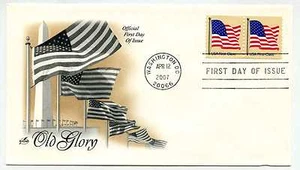 4131 ND (.41) Bandera activada por agua, con par de bobinas de SSP ArtCraft FDC - Imagen 1 de 1