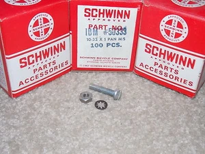 Nuevo de Lote Antiguo Schwinn 1" Utilidad Pan Cabeza Tornillo Bicicleta Bicicleta Globo Neumático Stingray Parte - Imagen 1 de 6