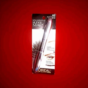 NEW L'OREAL Voluminous Super Star Mascara & Primer Loreal 621 Blackest Black - Picture 1 of 4